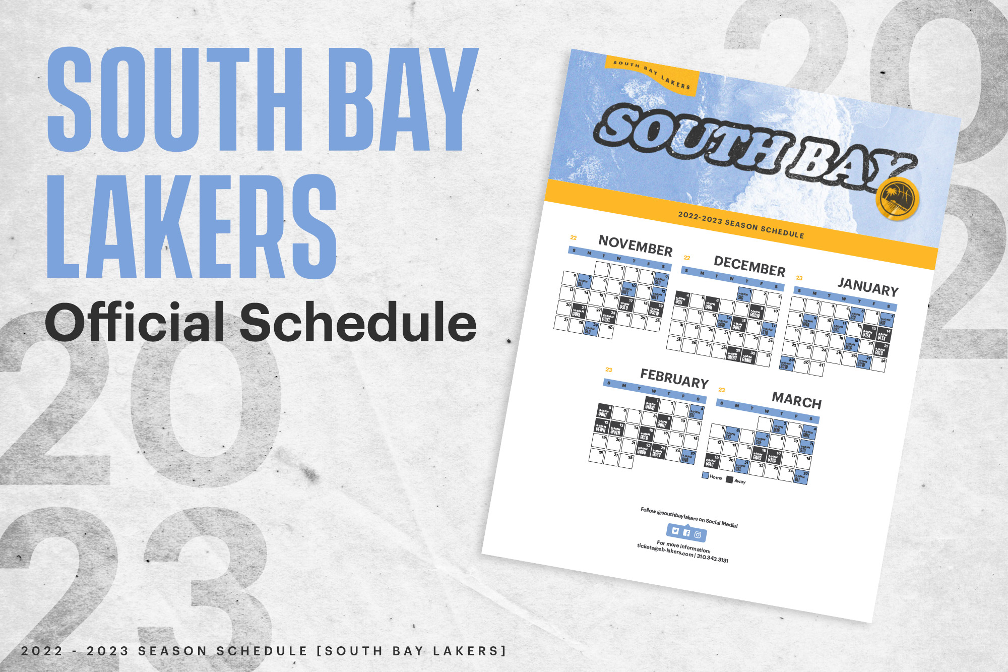 South Bay Lakers Announce 2022-23 Schedule - South Bay Lakers South Bay Lakers Announce 2022-23 Schedule - South Bay Lakers