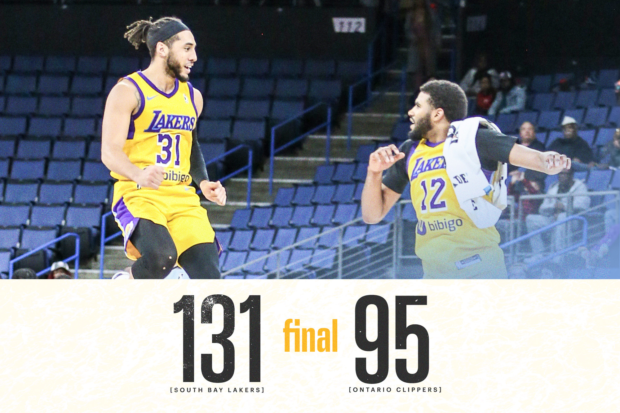 South Bay Lakers win 131-95 over Ontario Clippers
