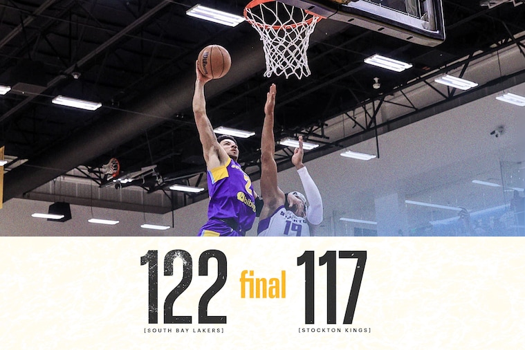 South Bay Lakers win 122-117 over Stockton Kings