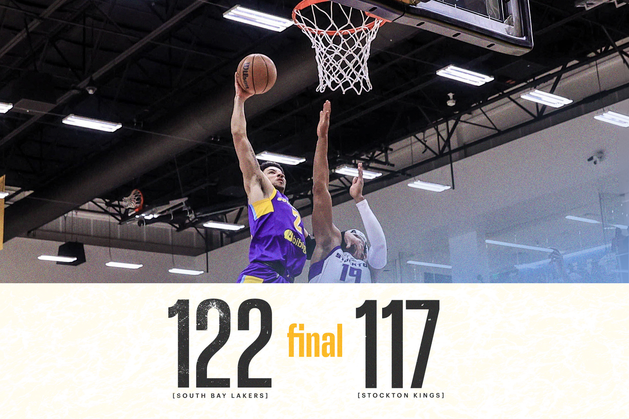 South Bay Lakers win 122-117 over Stockton Kings