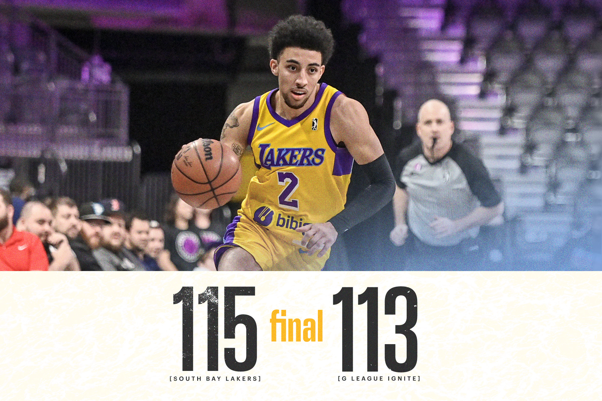 South Bay Lakers win 115-113 over G League Ignite
