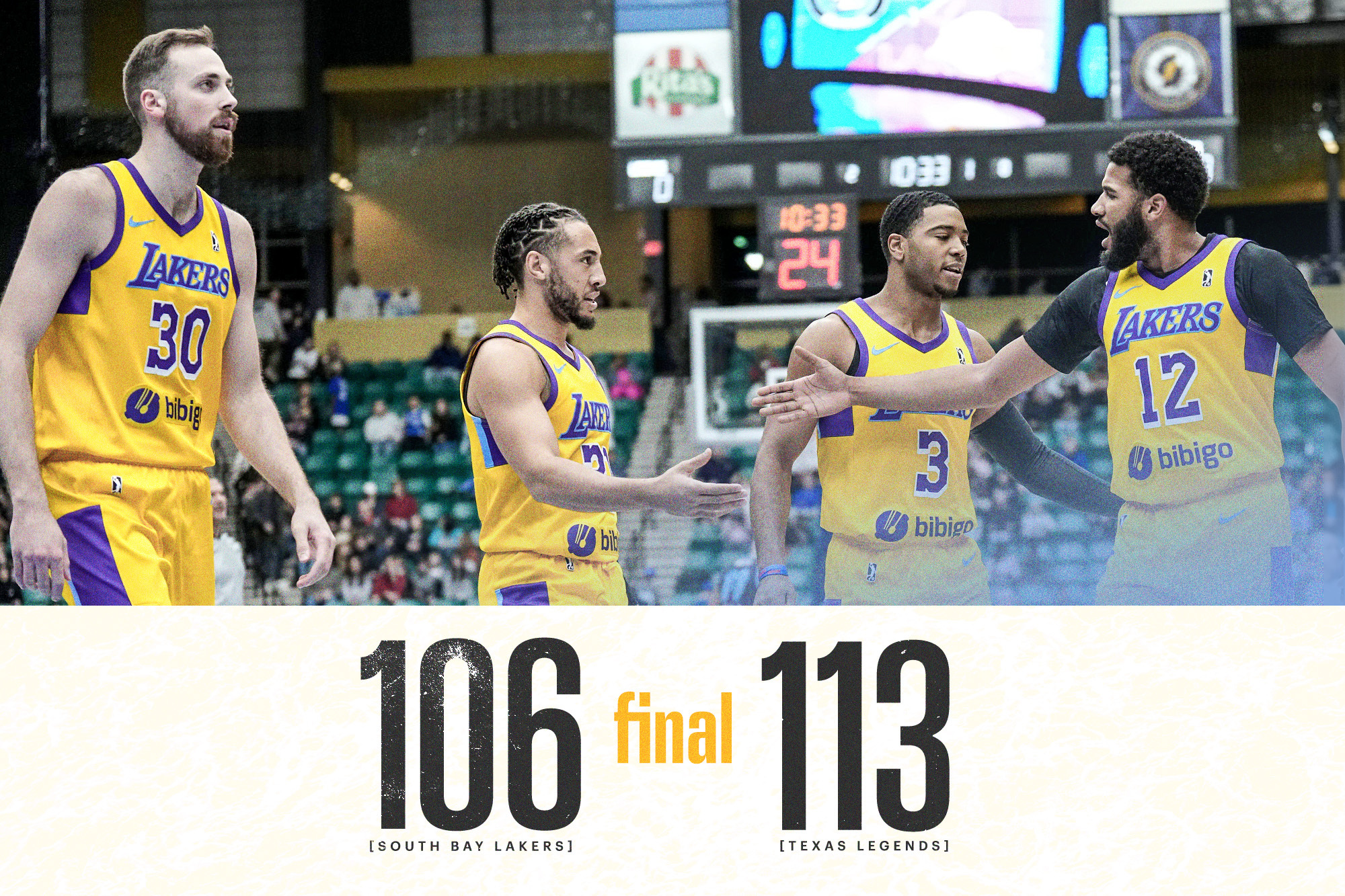 South Bay loses to the Texas Legends 113-106 - 01/14/23