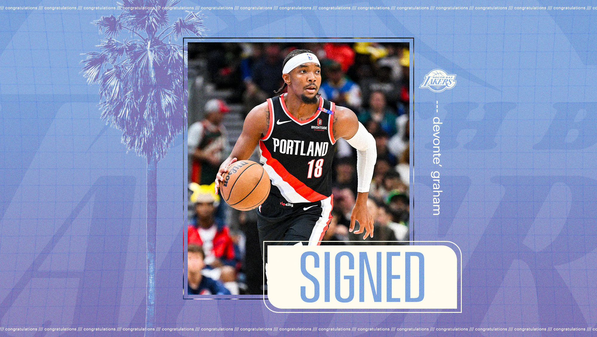South Bay Lakers Sign Guard Devonte' Graham
