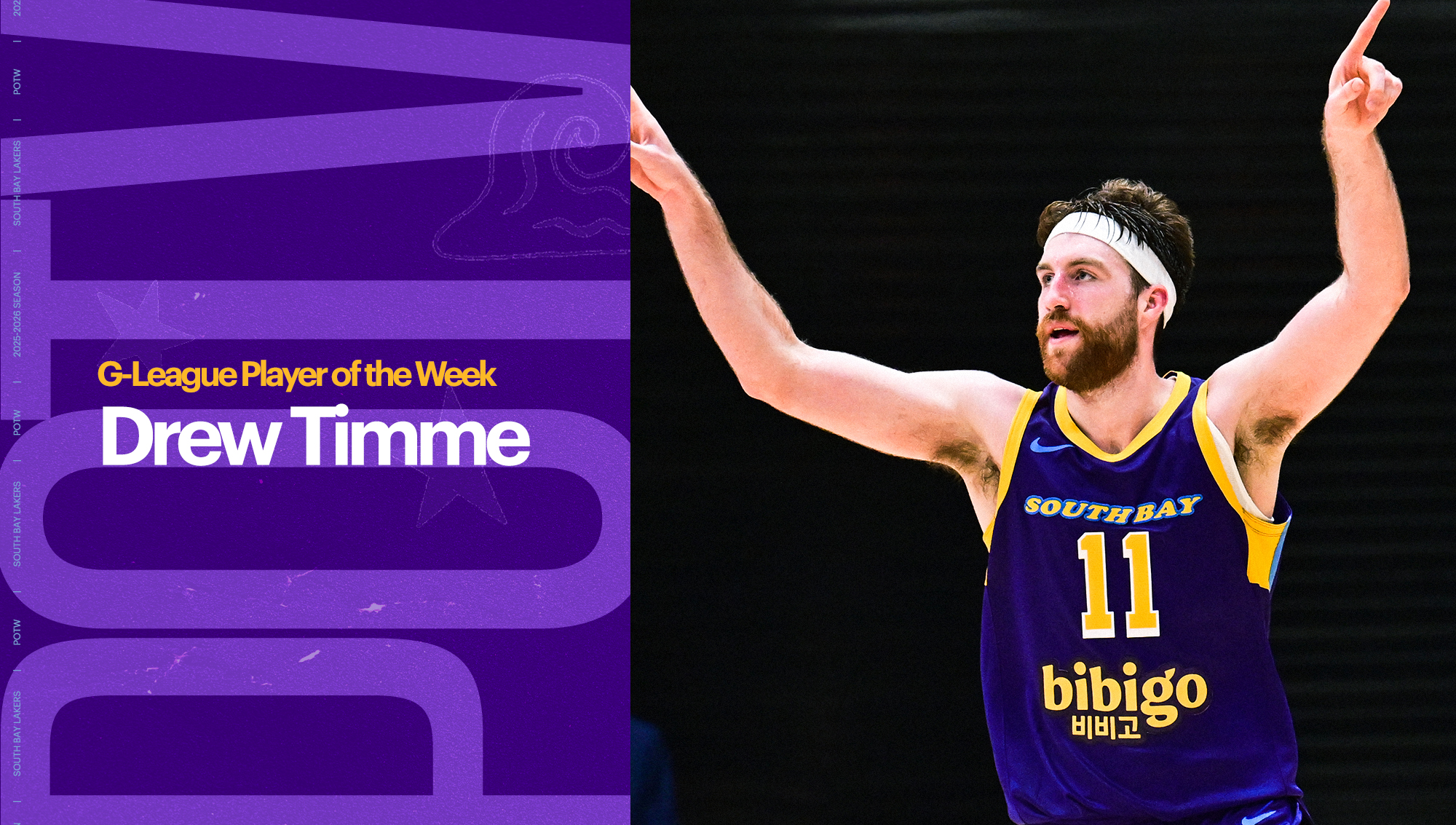 SOUTH BAY FORWARD DREW TIMME NAMED NBA G LEAGUE PLAYER OF THE WEEK