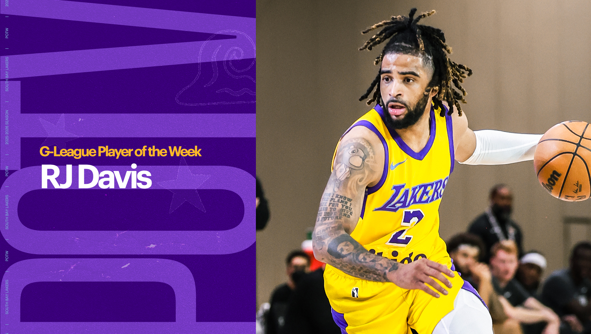 South Bay Lakers Guard RJ Davis Selected to NBA G League Next Up Game