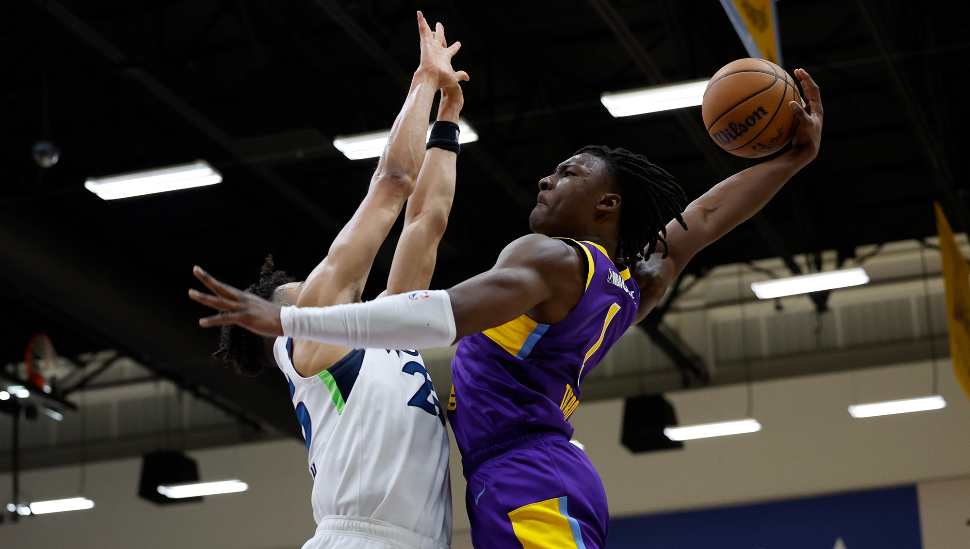 Adou Thiero SOUTH BAY LAKERS TIE FRANCHISE MARK WITH 10TH CONSECUTIVE WIN