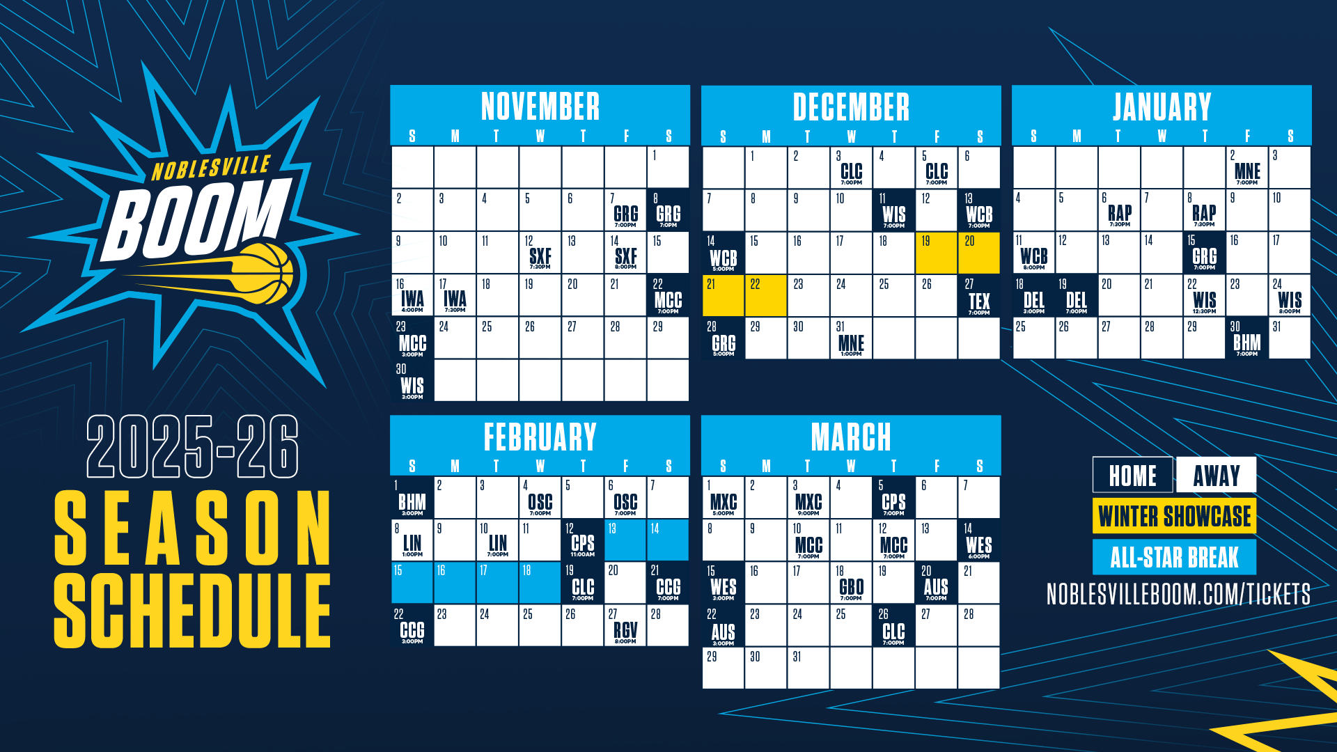 2025-26 Season Schedule