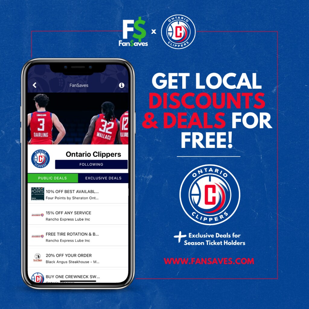 Ontario Clippers Partners with FanSaves to Offer Fans Digital Coupon