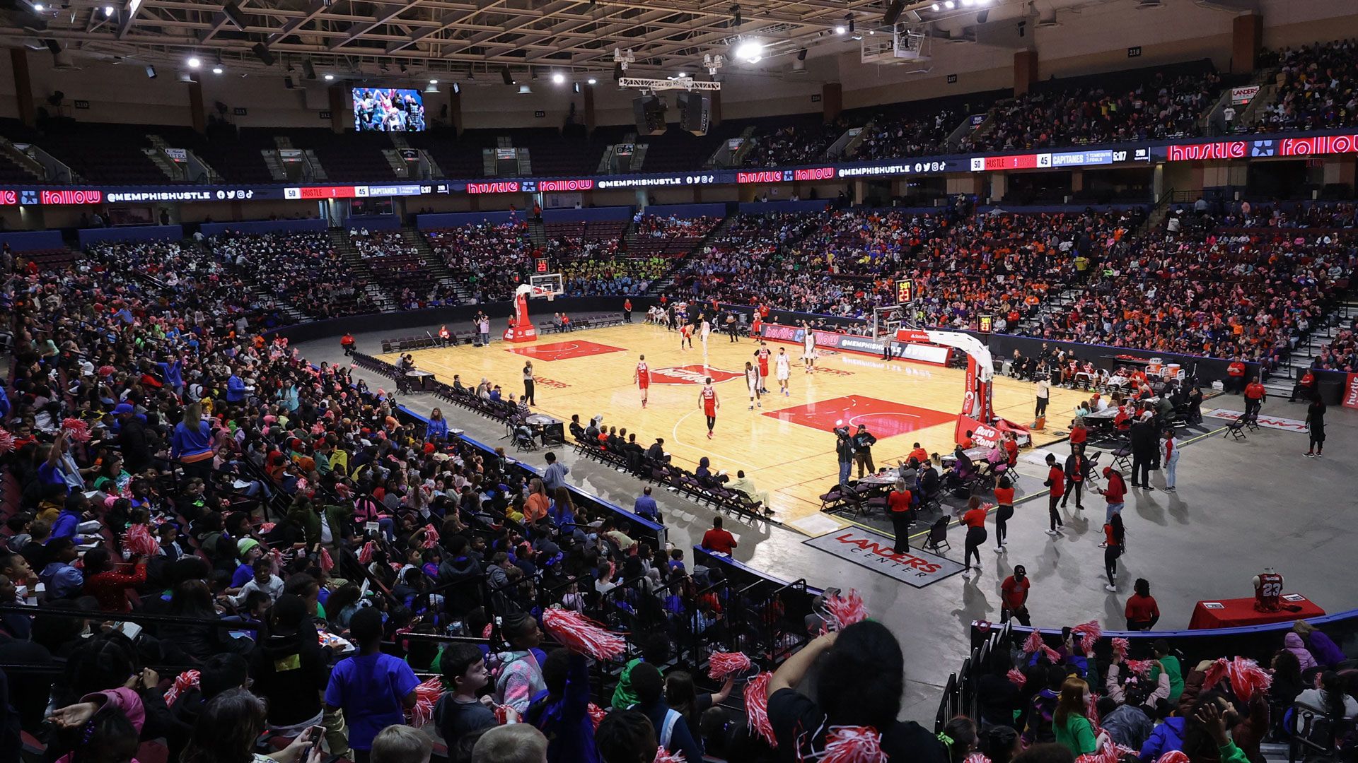 SOUTHAVEN, MS - FEBRUARY 9: A general view of the arena during a game between the Mexico City Capitanes against the Memphis Hustle during an NBA G-League game on February 9, 2023 at Landers Center in Southaven, Mississippi. (Photo by Joe Murphy/NBAE via Getty Images)