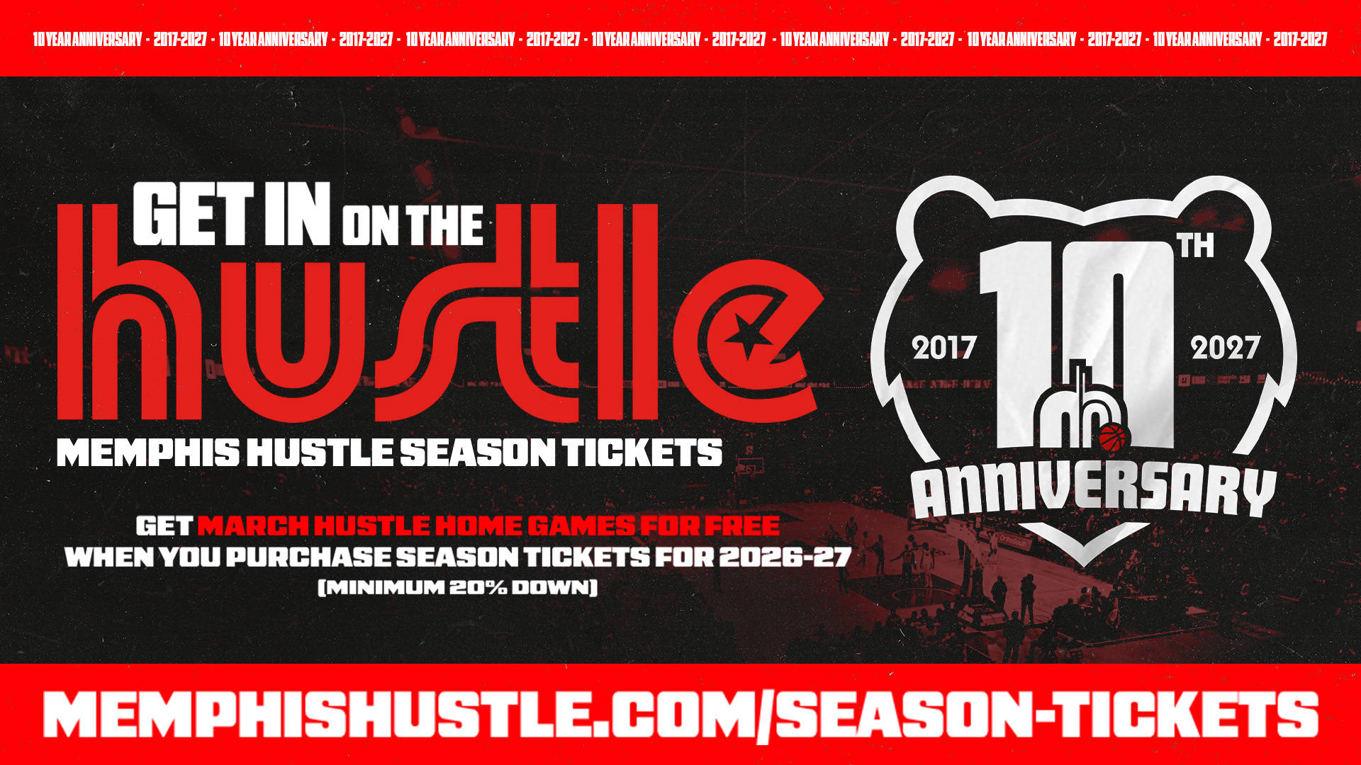 Get In on the Hustle - Get March Hustle Home Games for FREE When You Purchase 2026-27 Season Tickets